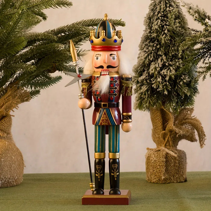 Wooden Christmas Nutcracker Soldier Figurine, 5 Color Options - product view 9