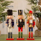 Wooden Christmas Nutcracker Soldier Figurine, 5 Color Options - product view 2