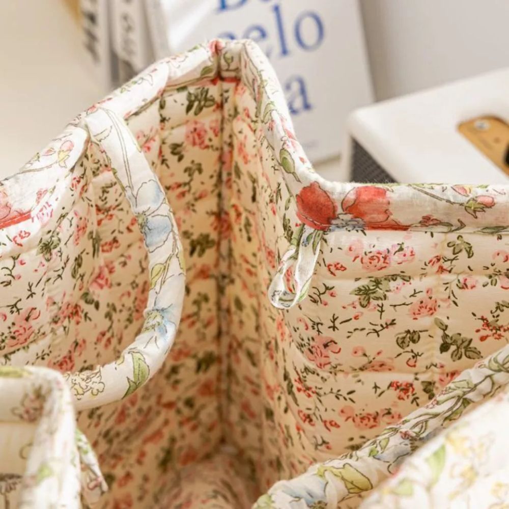 Floral Canvas Storage Basket — product view 11