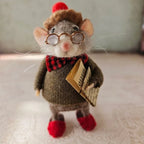 Handmade Felt Mouse Ornament, Christmas & Storybook Decorations - product view 5