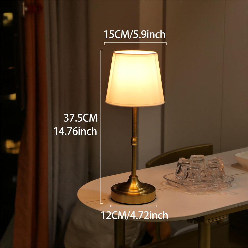 Cordless Fabric-Shade Table Lamp, USB Rechargeable and Dimmable - product view 7