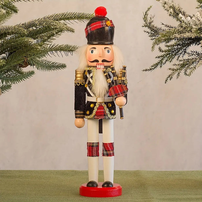 Wooden Christmas Nutcracker Soldier Figurine, 5 Color Options - product view 6