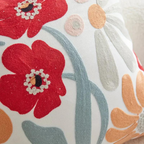 Botanical Throw Pillow Cover, Woven Floral Cushion Cover — product view 9