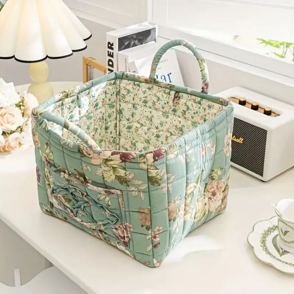 Floral Canvas Storage Basket — Floret
