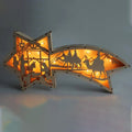 Wooden LED Christmas Star Light, Nativity or Christmas Town - product view 1