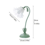 Floral USB Table Lamp, Green Bloom-Shade Decorative Light - product view 4