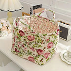 Floral Canvas Storage Basket — Iris