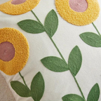 Botanical Throw Pillow Cover, Woven Floral Cushion Cover — product view 7