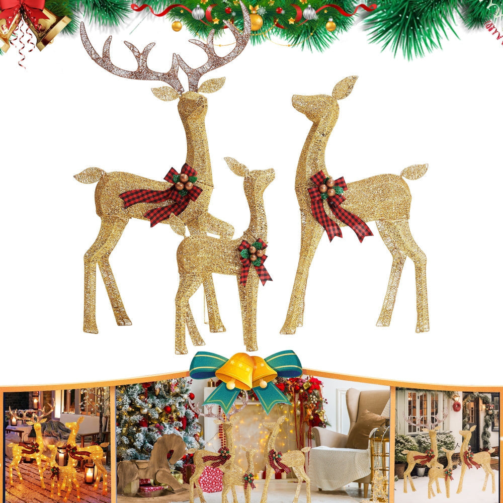 Lighted Christmas Reindeer Family, 3-Piece Outdoor LED Set - product view 13