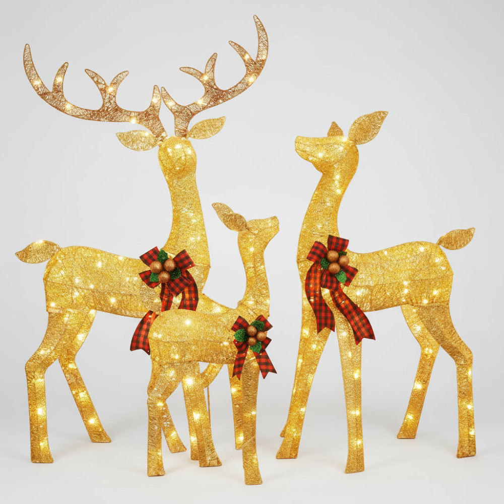 Lighted Christmas Reindeer Family, 3-Piece Outdoor LED Set - product view 9