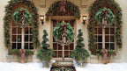 Boho Christmas Wreath with Pinecones, Berries & Golden Bells - product view 8