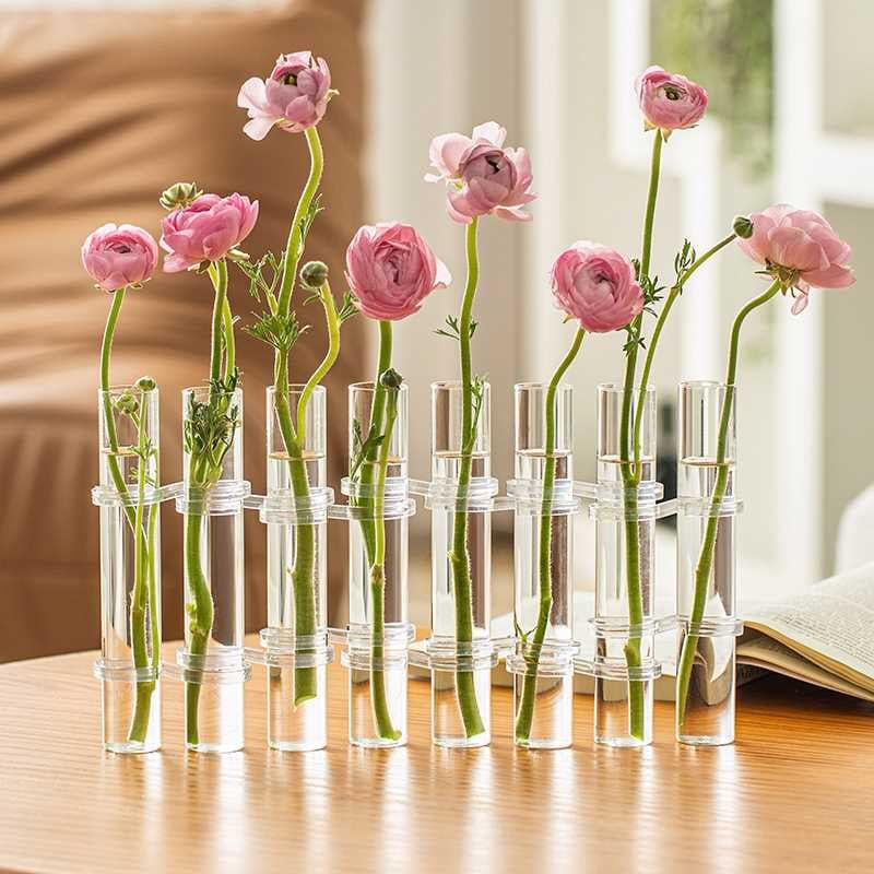 SacredHut | Flexible Flower Vases with Hinges | Modern Glass Tube Vase