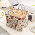 Floral Canvas Storage Basket — Meadow