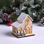 LED Christmas House Lantern, Battery-Powered Holiday Decoration - product view 4