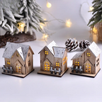 LED Christmas House Lantern, Battery-Powered Holiday Decoration - product view 2