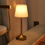 Cordless Fabric-Shade Table Lamp, USB Rechargeable and Dimmable - product view 2
