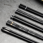 SacredHut | DineLux – Luxurious Chopstick Set with Refined Designs (5 Pairs)
