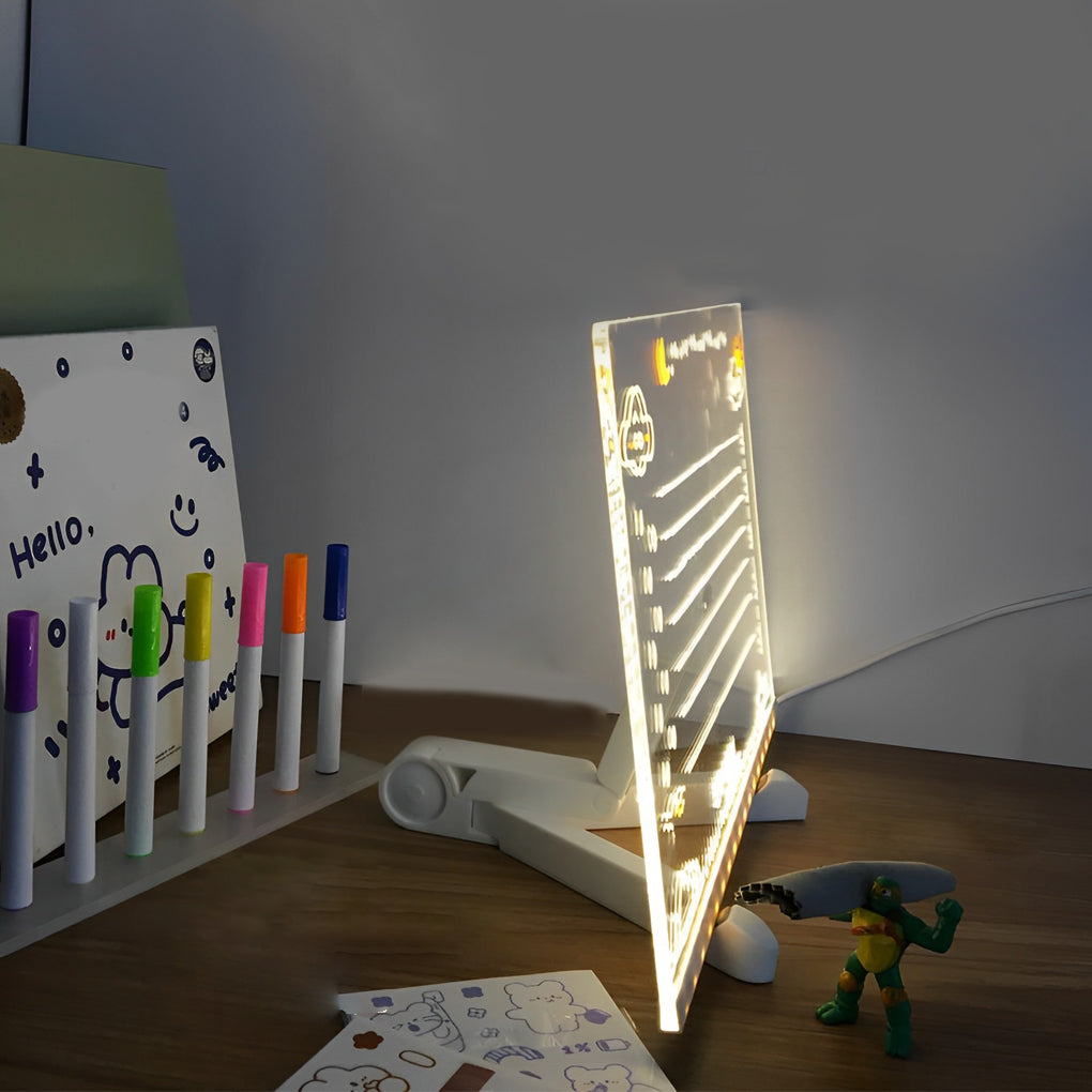 LED Acrylic Message Board Lamp with Rewritable Display and Pens — product view 4