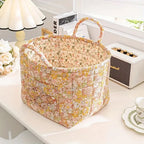 Floral Canvas Storage Basket — Petal