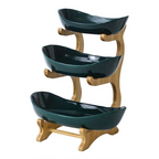 SacredHut | FruitTriad | Three-tier fruit bowl made of plastic