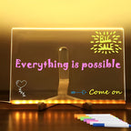 LED Acrylic Message Board Lamp with Rewritable Display and Pens — product view 5