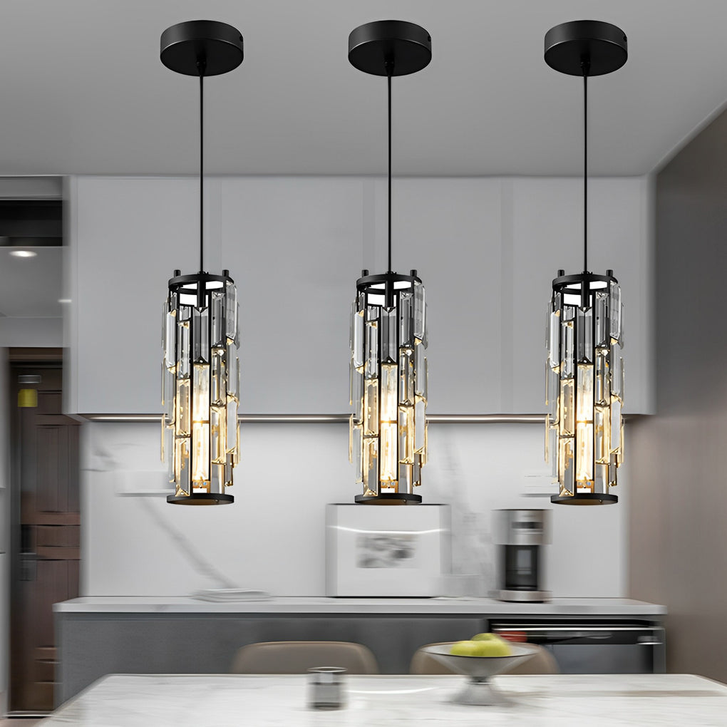 Mini Crystal Pendant Light, Single-Light E27 Glass Ceiling Lamp — product view 14