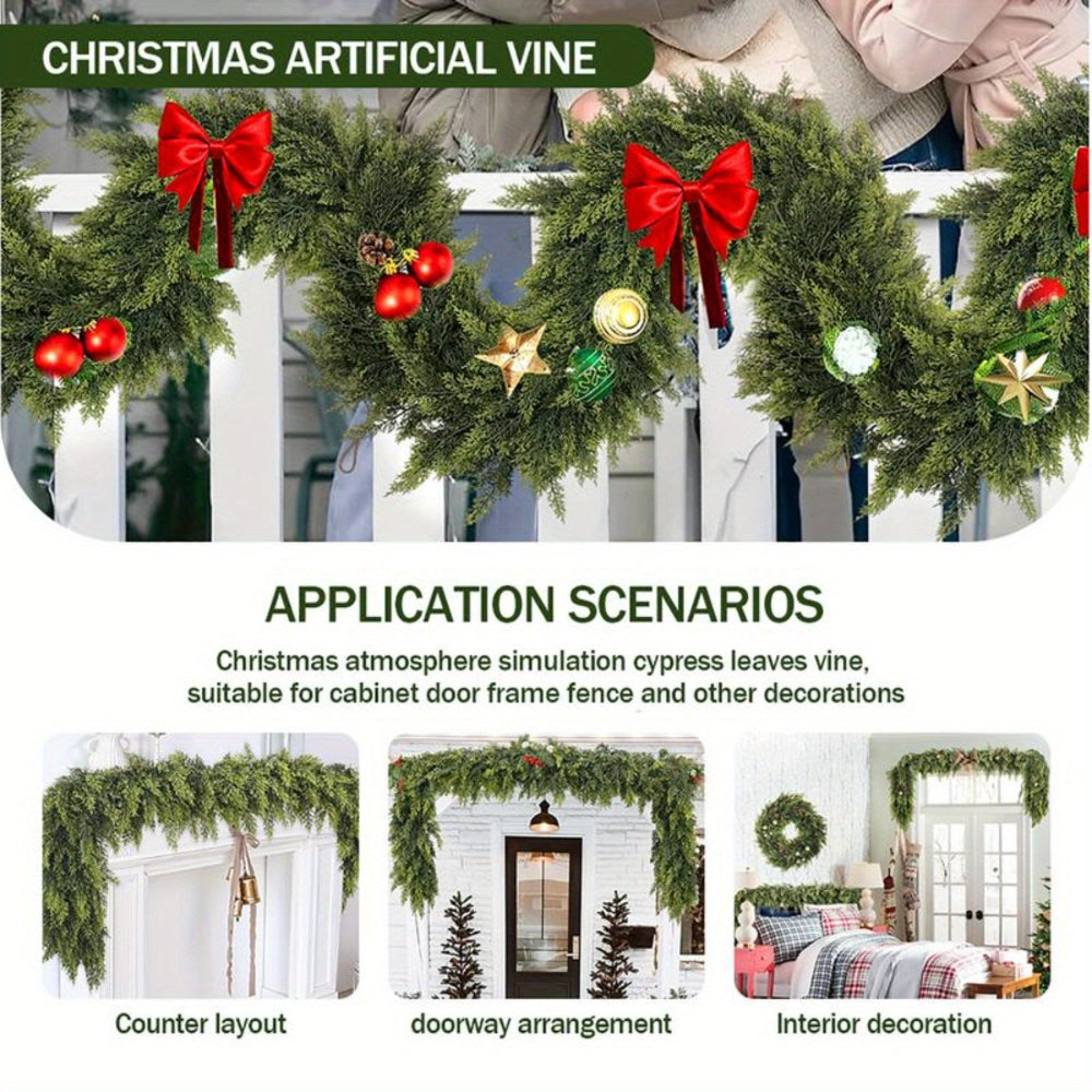 Artificial Christmas Greenery Garland, 180 cm / 6 ft, 2 Pack - product view 9