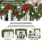 Artificial Christmas Greenery Garland, 180 cm / 6 ft, 2 Pack - product view 9