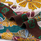 Floral Cotton Throw Blanket, Reversible Jacquard Bed and Sofa Cover — product view 5