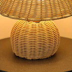 Woven Bamboo Table Lamp, USB-Powered Boho Bedside Light - product view 9