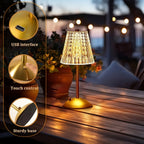 Crystal-Style Table Lamp, USB Rechargeable Bronze LED Touch Light - product view 5