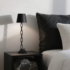 Chain-Link LED Table Lamp, Black Rechargeable Touch Light - product view 3