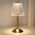 Crystal-Style Table Lamp, USB Rechargeable Bronze LED Touch Light - product view 6