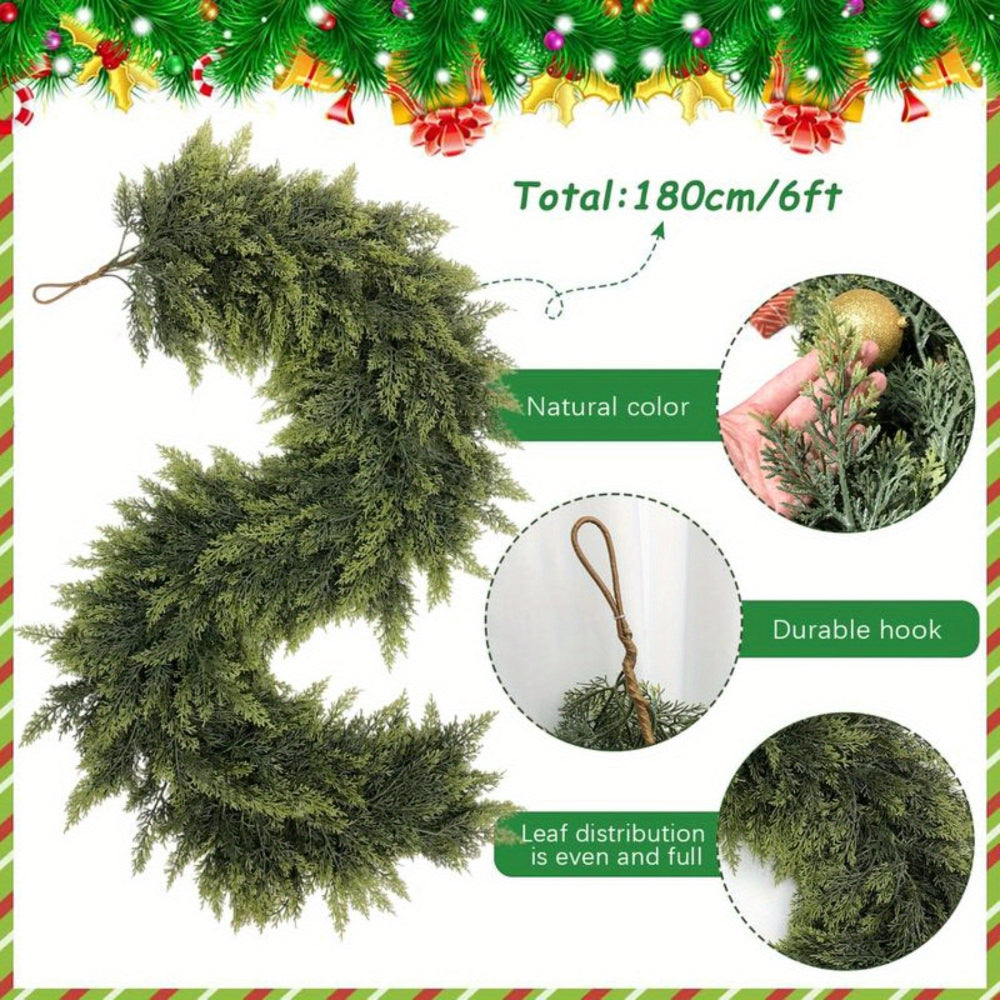 Artificial Christmas Greenery Garland, 180 cm / 6 ft, 2 Pack - product view 10