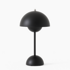 Mushroom Pod Table Lamp, Rechargeable Touch-Dimmable LED Light - Black