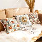 Vintage Embroidered Pillow Cover, 18-Inch Floral Cushion Cover — product view 7