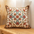 Vintage Embroidered Pillow Cover, 18-Inch Floral Cushion Cover — product view 2