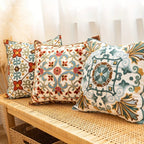 Vintage Embroidered Pillow Cover, 18-Inch Floral Cushion Cover — product view 8