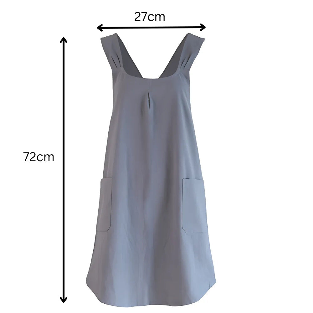 Japanese Cross-Back Apron — Gray