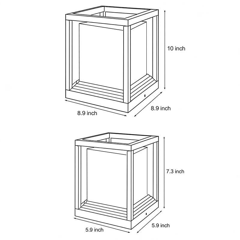 Square Garden Pedestal Light, Solar or Hardwired LED, IP54 — product view 14