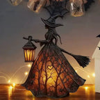 Halloween Witch Lantern Lamp, Battery LED Resin Figurine - product view 5