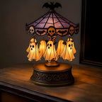Halloween Ghost Carousel Lamp, Rechargeable Rotating Night Light - product view 1