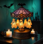 Halloween Ghost Carousel Lamp, Rechargeable Rotating Night Light - product view 4