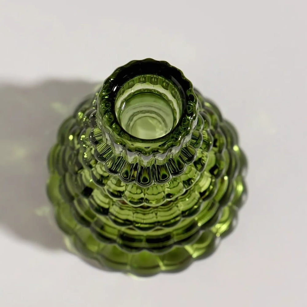 Christmas Tree Glass Candle Holders, Set of 3 Holiday Table Decor — product view 7