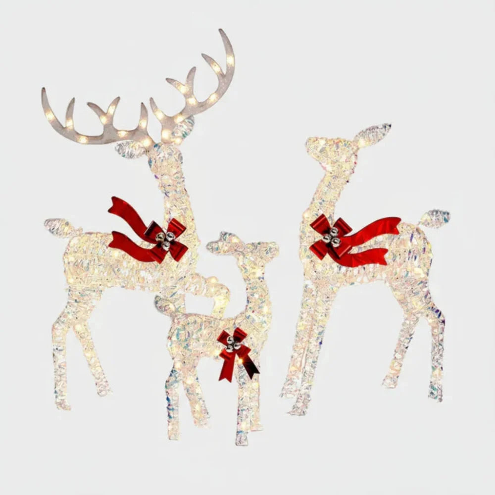 Lighted Christmas Reindeer Family, 3-Piece Outdoor LED Set - product view 2