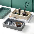 Crocodile-Texture Organizer Tray, Wooden Jewelry and Key Catchall — product view 2