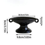 Oval Ceramic Jewelry Tray with Handles, Decorative Organizer Dish — product view 8