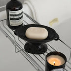 Oval Ceramic Jewelry Tray with Handles, Decorative Organizer Dish — product view 4