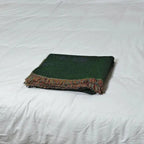 Sheep Pattern Woven Throw Blanket, Green Tassel Sofa and Bed Throw — product view 7