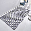 Non-Slip Shower Mat with Suction Cups & Drain Holes — Gray